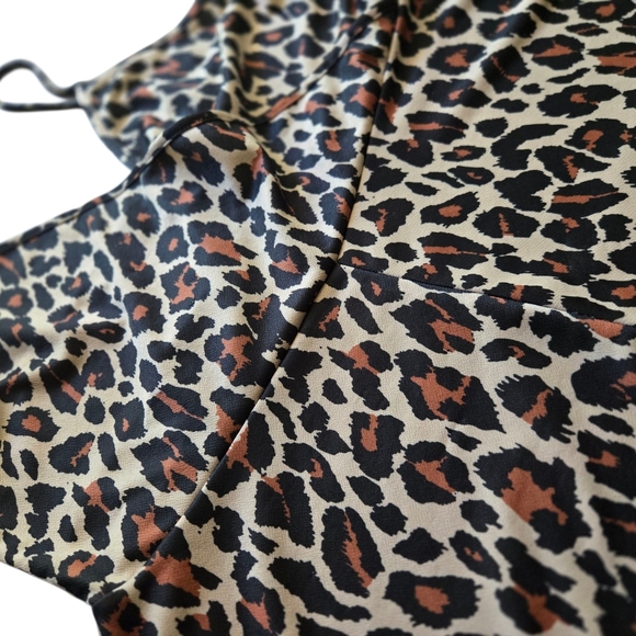 Boohoo Plus Wild Leopard Print Sexy Romper ~Size 14 - Picture 2 of 6